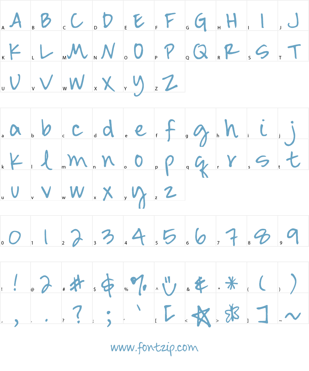 DJB Smarty Pants Font Character